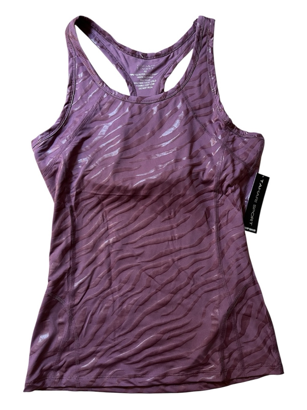 Tahari Sport Women's Purple Racerback Tank Top